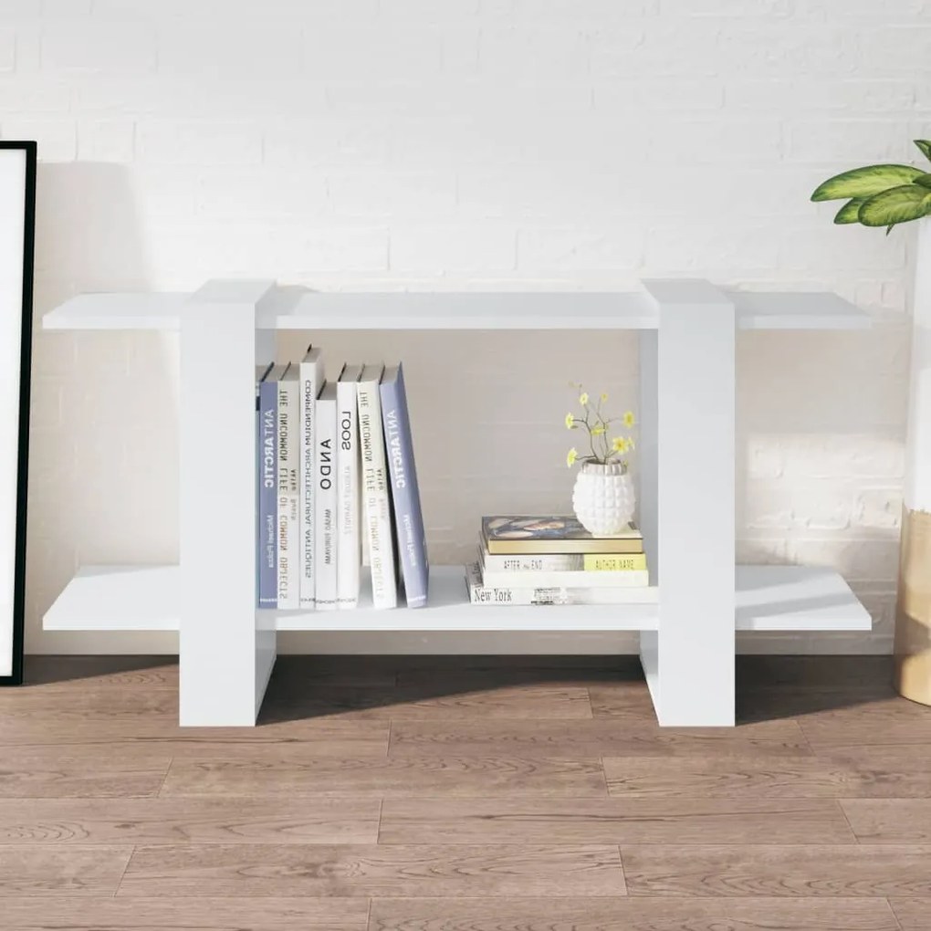 Libreria bianca 100x30x51 cm in legno multistrato