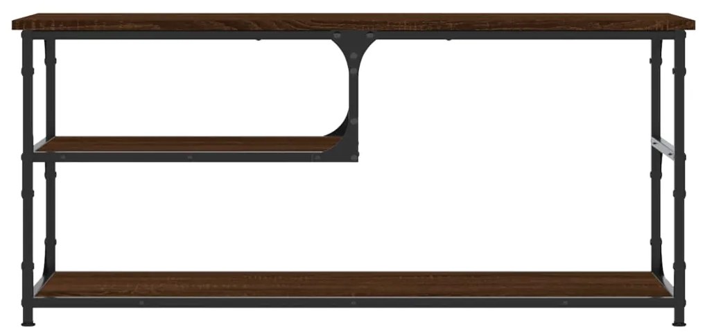 Mobile tv rovere marrone 103x38x46,5 legno multistrato acciaio