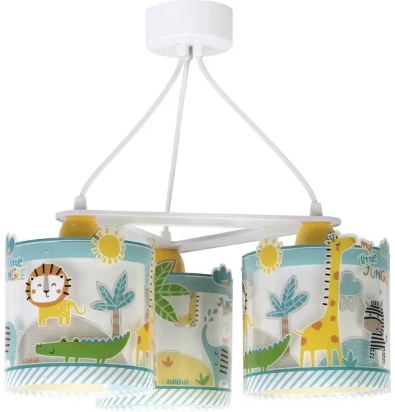 Dalber D-76114 - Lampadario per bambini MY LITTLE JUNGLE 3xE27/15W/230V
