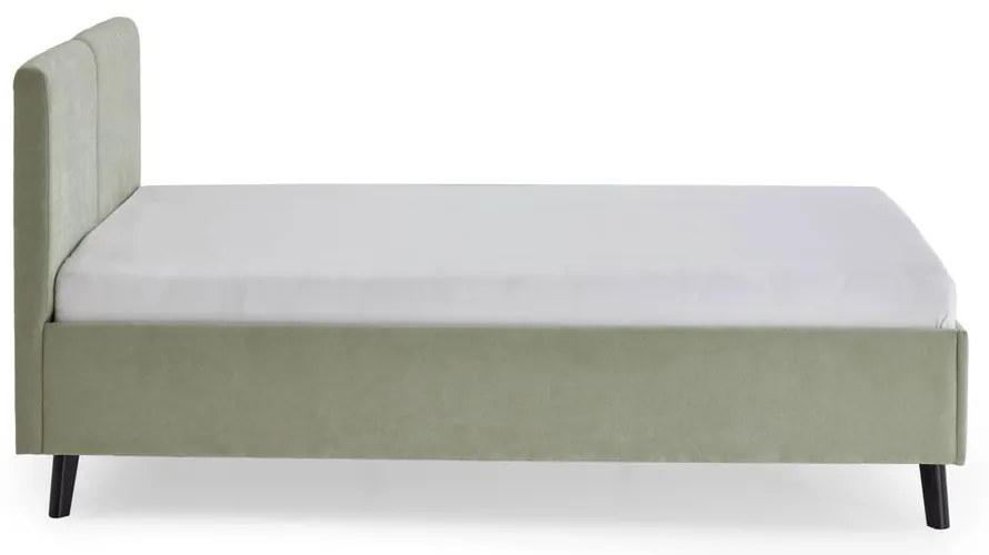 Letto matrimoniale imbottito verde chiaro con rete inclusa 140x200 cm Piano – Meise Möbel