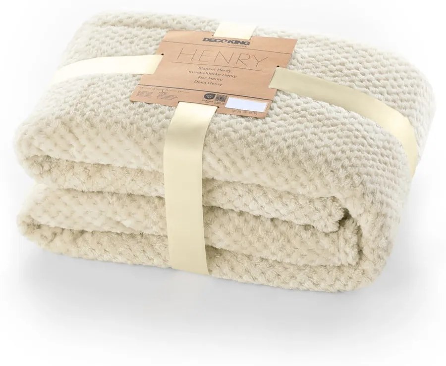 Coperta in microfibra beige, 170 x 210 cm Henry - DecoKing