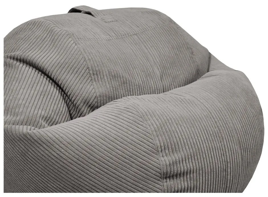 Puof a sacco marrone scuro con rivestimento in velluto a coste Roll 105 – SLOWDOWN