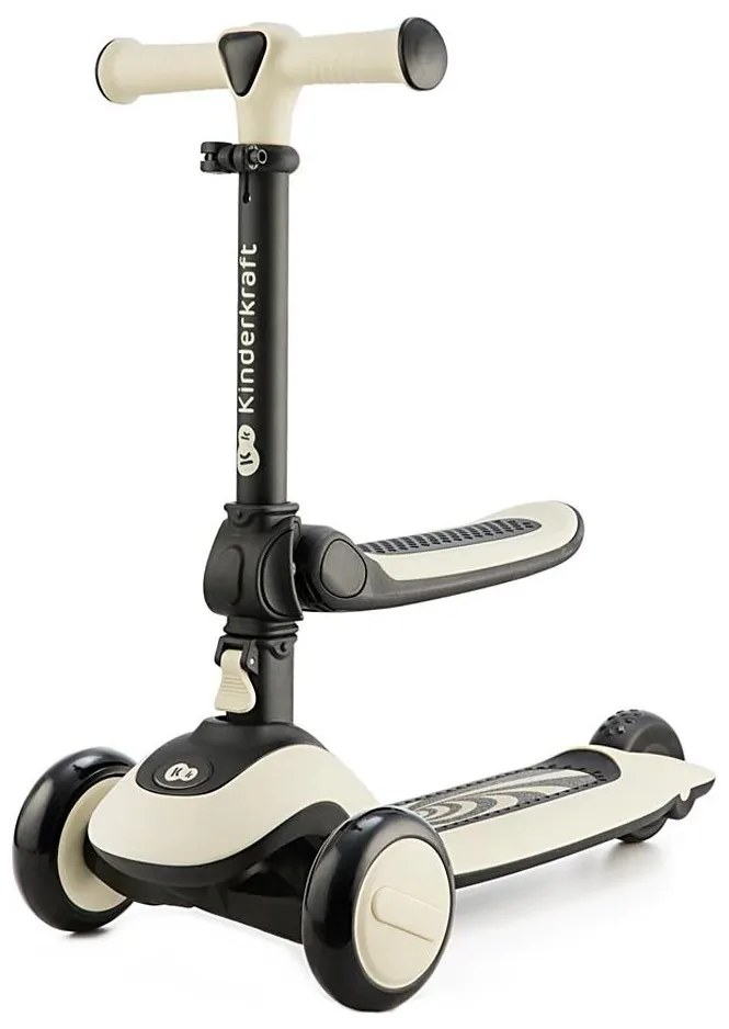 KINDERKRAFT - Monopattino per bambini 2in1 HALLEY Stone bianco