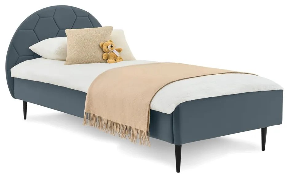 Letto blu per bambini con contenitore 90x200 cm Mercury - Scandic