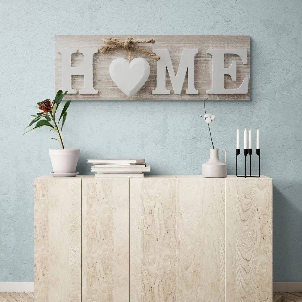 Quadro su tela – Con scritta Home in stile vintage