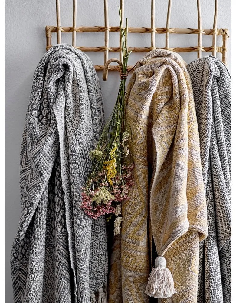 Coperta grigia , 130 x 160 cm Throw - Bloomingville