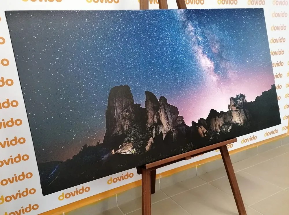 Stampa su tela – Cielo stellato sopra le rocce