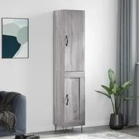 Credenza Grigio Sonoma 34,5x34x180 cm in Legno Multistrato 3199143