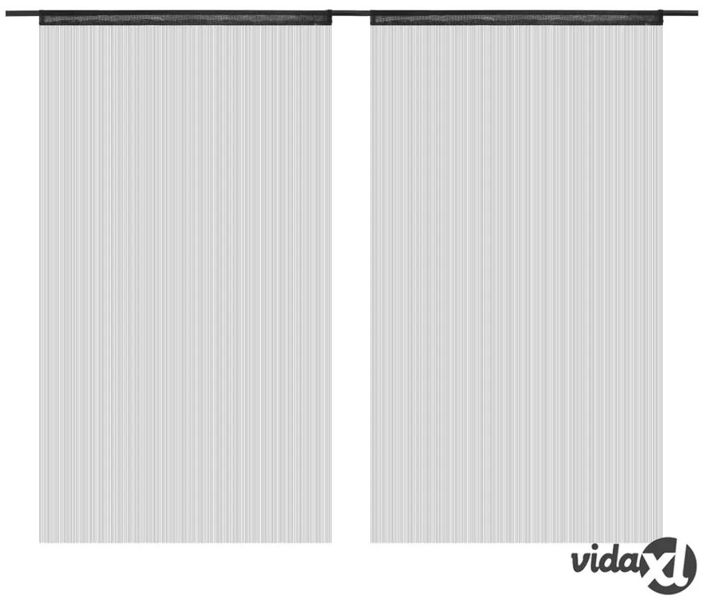 vidaXL 2 Pz Tende a Fili 100x250 cm Nere