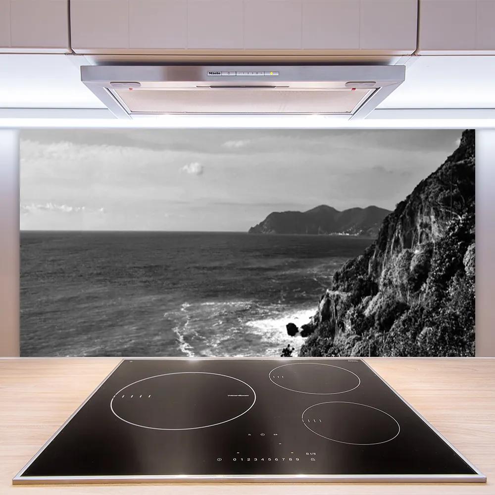Pannello cucina paraschizzi Paesaggio di montagna del mare 100x50 cm