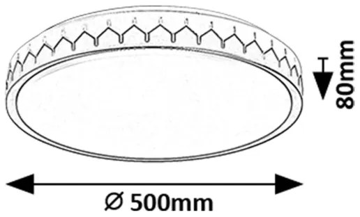Rabalux 71304 - Plafoniera LED dimmerabile MALIN LED/48W/230V 3000-6500K + TC