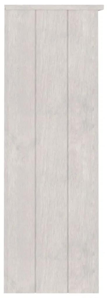 Piano credenza hamar bianco 85x35x100 cm legno massello di pino