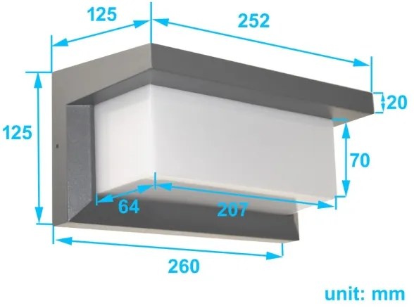 Applique da esterno NEELY 1xE27/50W/230V IP54 antracite