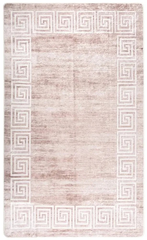 Tappeto Lavabile Beige 120x170 cm Antiscivolo