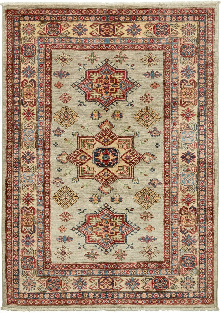Kazak Tappeto 120 x 170 Grigio (Pakistan) Annodato A Mano