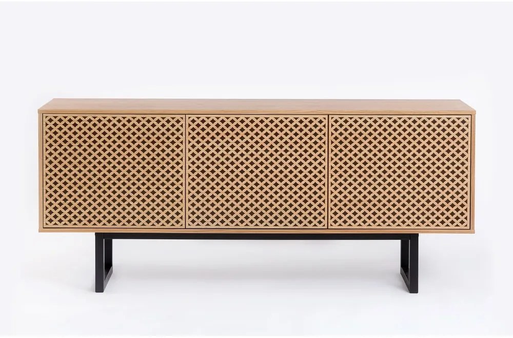 Commode in rovere Camden Diamond, 175 x 75 cm Mora - Woodman