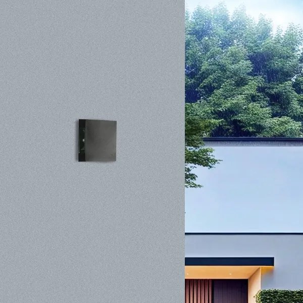 Brilagi - Applique da parete per esterni a LED QUADRAY LED/4W/230V nero IP65