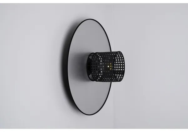 Duolla - Applique TOKYO RATTAN 1xE27/15W/230V diametro 50 cm argento/nero