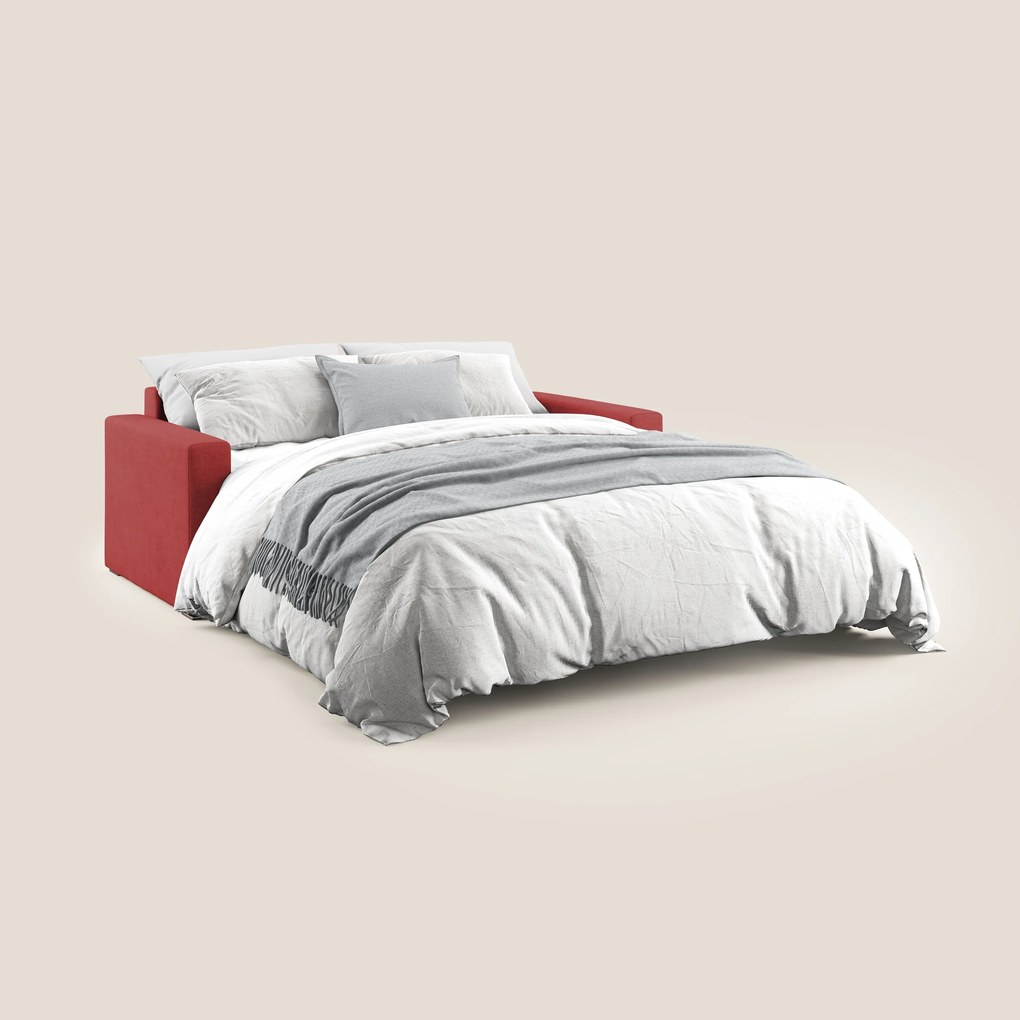 Best Divano letto matrimoniale in tessuto impermeabile T02 rosso