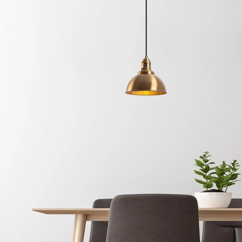 Lampadario color bronzo con paralume in metallo ø 21 cm Varzan – Opviq lights