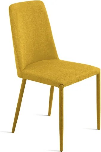 Sedia imbottita in tessuto Giallo ETTORE 2 sedie