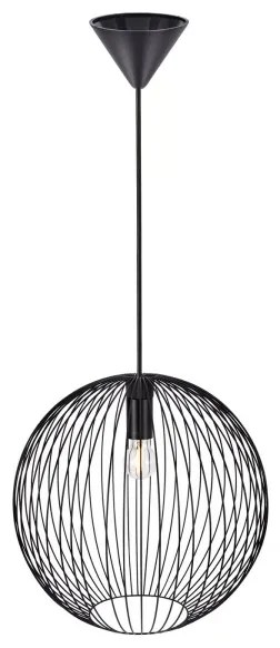 Nordlux - Lampada a sospensione su cavo BERONI 1xE27/60W/230V nero Ø 35 cm