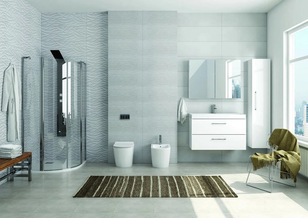 Box doccia semicircolare 80x80 ante battenti h200 | KPX2000 - KAMALU