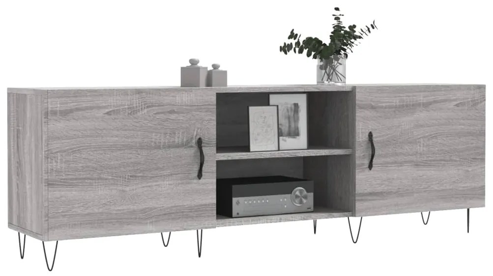 Mobile Porta TV Grigio Sonoma 150x30x50 cm in Legno Multistrato