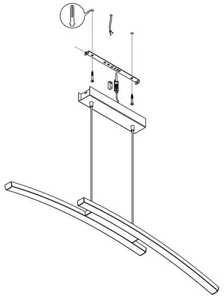 Eglo 97911 - Lampadario dimmerabile LED RGB su cavo FRAIOLI-C 2xLED/17W/230V