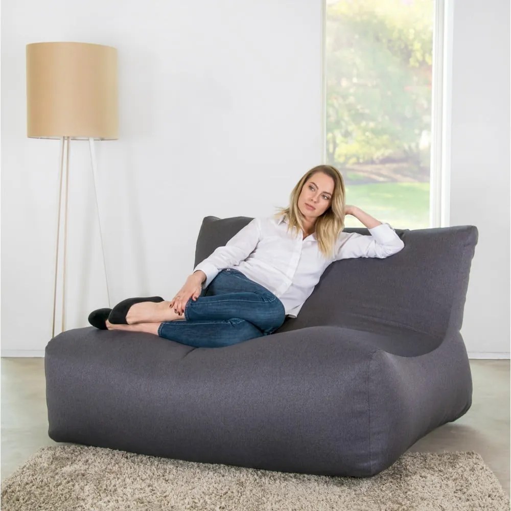 Puof a sacco grigio scuro Sofa Lounge – SLOWDOWN