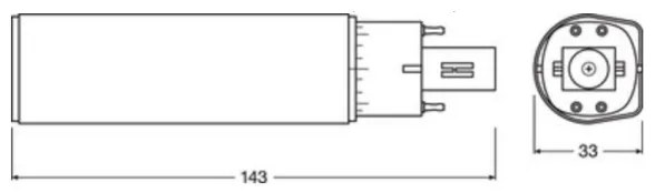 Lampadina LED G24q-1/6W/230V 3000K - Osram