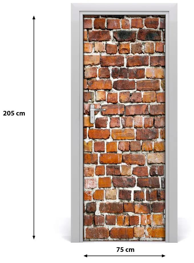 Adesivo per porta Muro di mattoni 75x205 cm