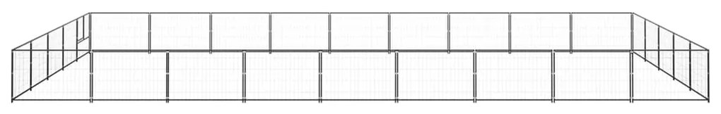 Gabbia per cani nera 45 m² in acciaio
