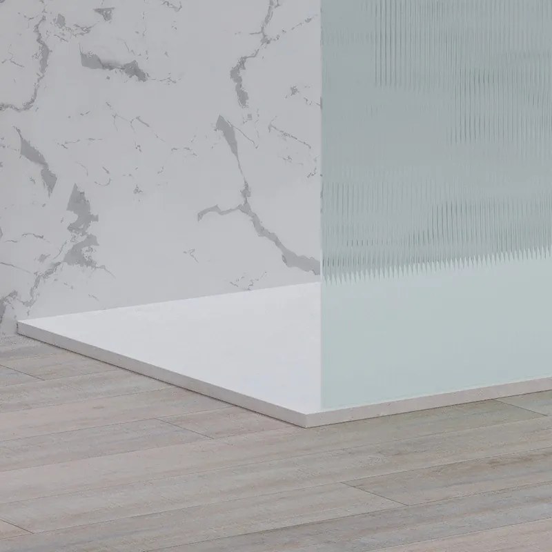 Parete doccia walk in 120 vetro scanalato flute | KW1000FL - KAMALU