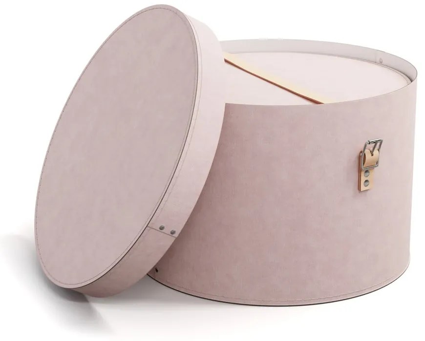 Scatole in set con coperchio/decorative rosa chiaro in cartone 2 pz ø 37,5x25 cm Rut Restore Paper Laminate – Bigso