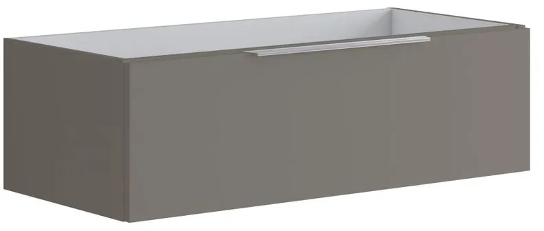 Mobile da bagno sospeso sotto lavabo L 99.5 x H 30 x P 45.5 cm grigio opaco, 1 cassetto Brera