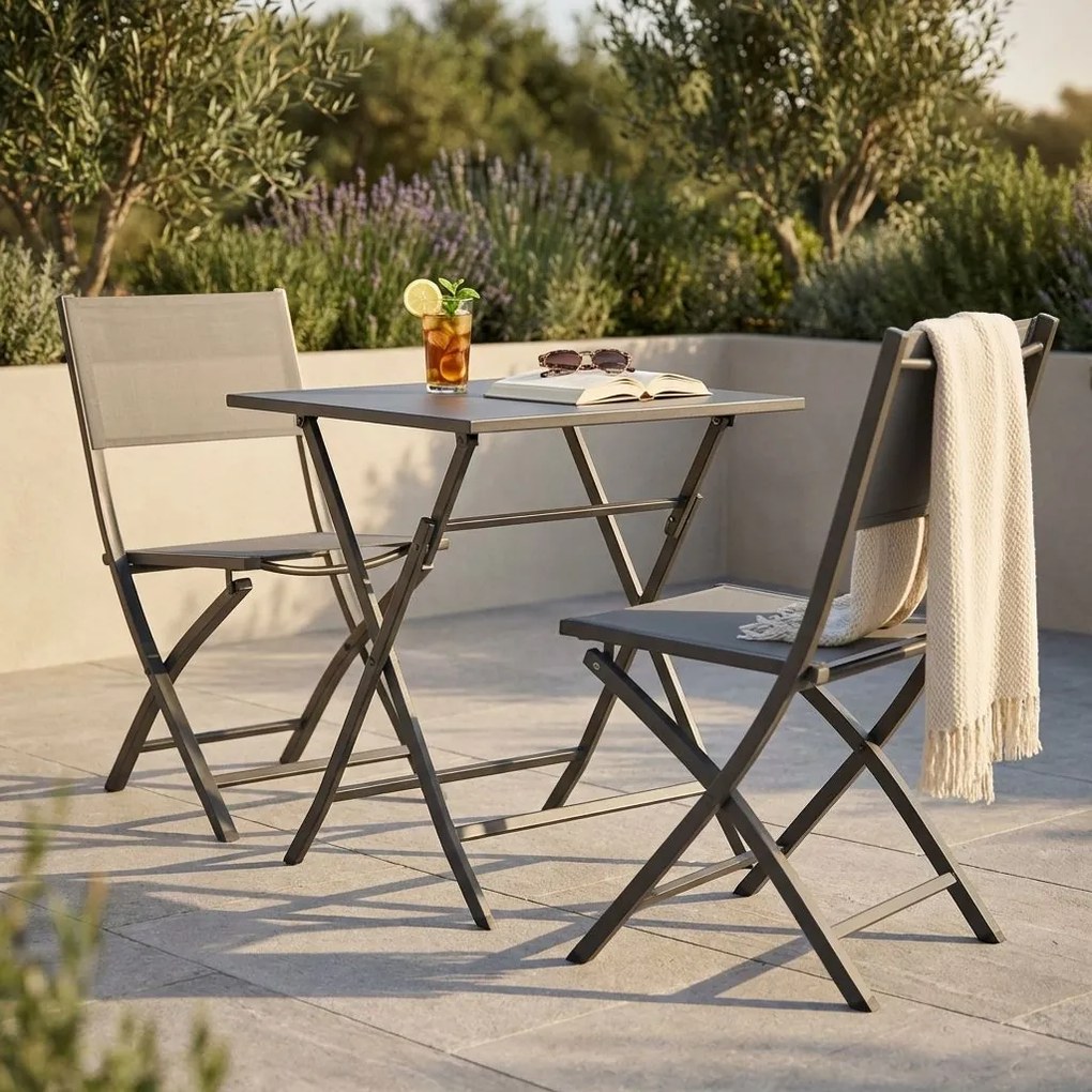 GAJA - sedia da giardino in alluminio e textilene pieghevole salvaspazio