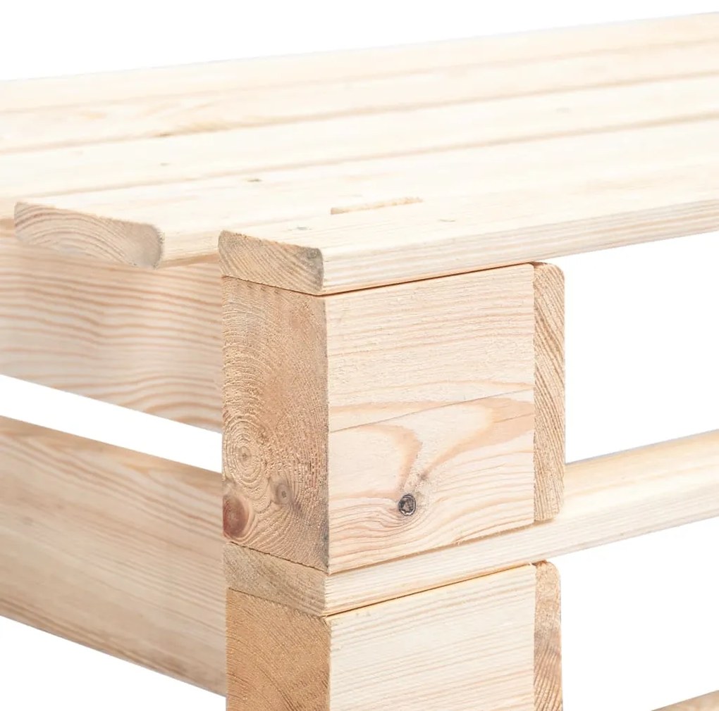 Divano angolare da giardino su pallet legno di pino impregnato