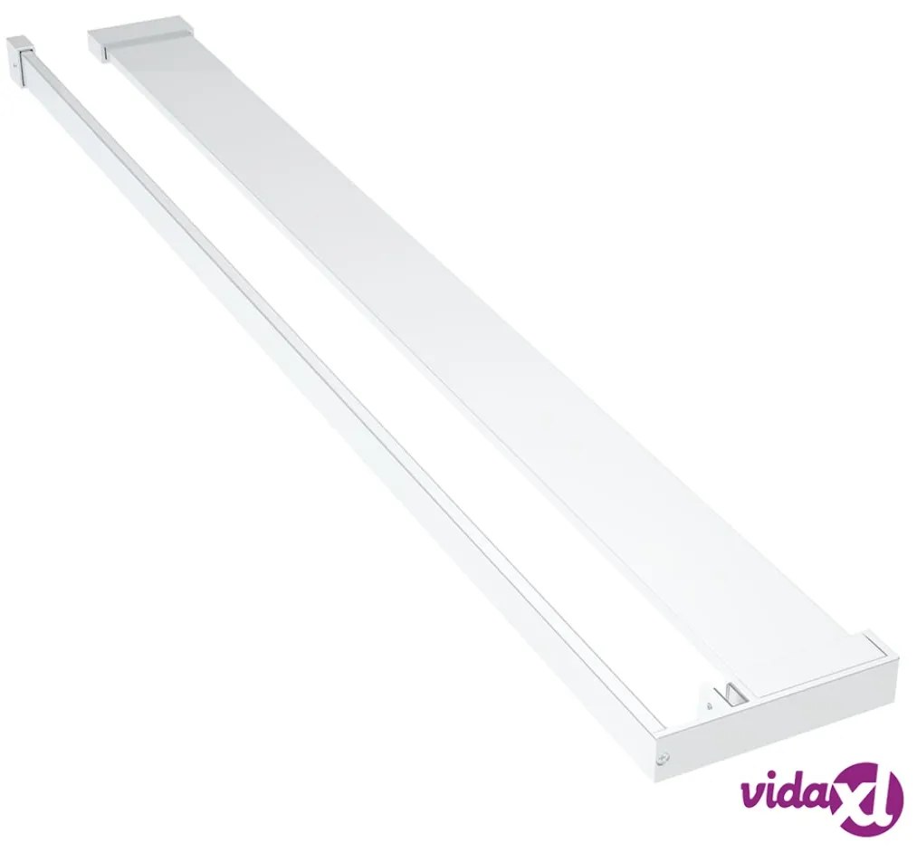 vidaXL Mensola Doccia per Parete Doccia Walk-in Cromo 90 cm Alluminio