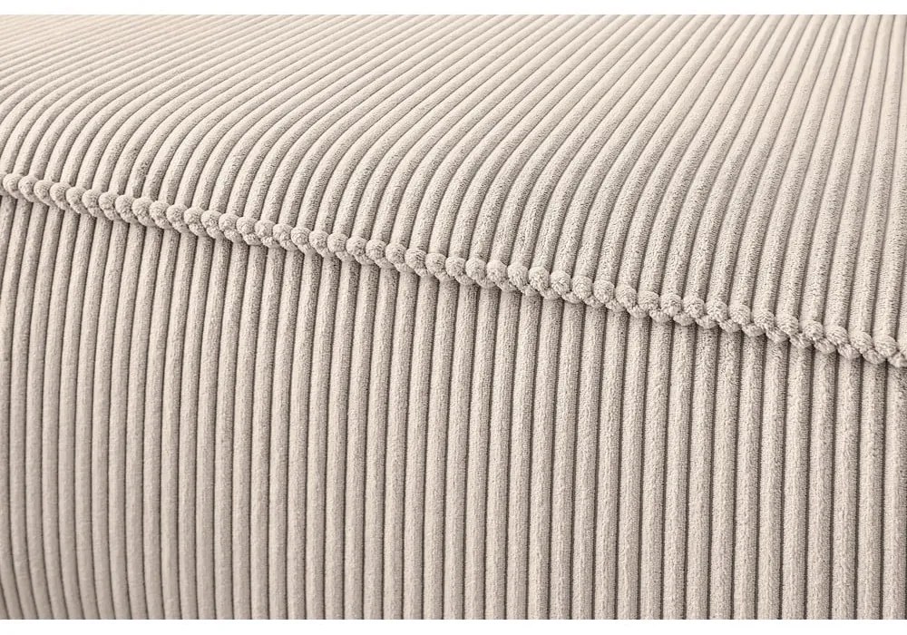 Divano a U angolare in velluto a coste variabile crema Nihad modular - Bobochic Paris