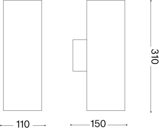 Ideal Lux - Applique da parete per esterni GUN 1xE27/60W/230V 31 cm IP54 marrone