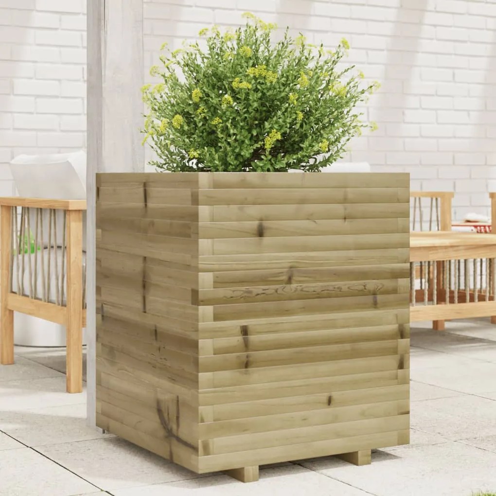 Fioriera Da Giardino 60x60x72 Cm İn Legno Di Pino Impregnato /