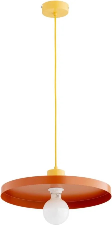 Lampada a sospensione su cavo ETERI 1xE27/15W/230V rame/giallo