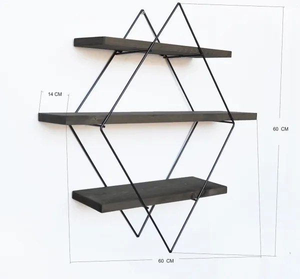 Mensola da parete 60x60 cm abete