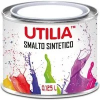 Utilia smalto sintetico ml.125 bianco opaco (6 pezzi) - Utilia