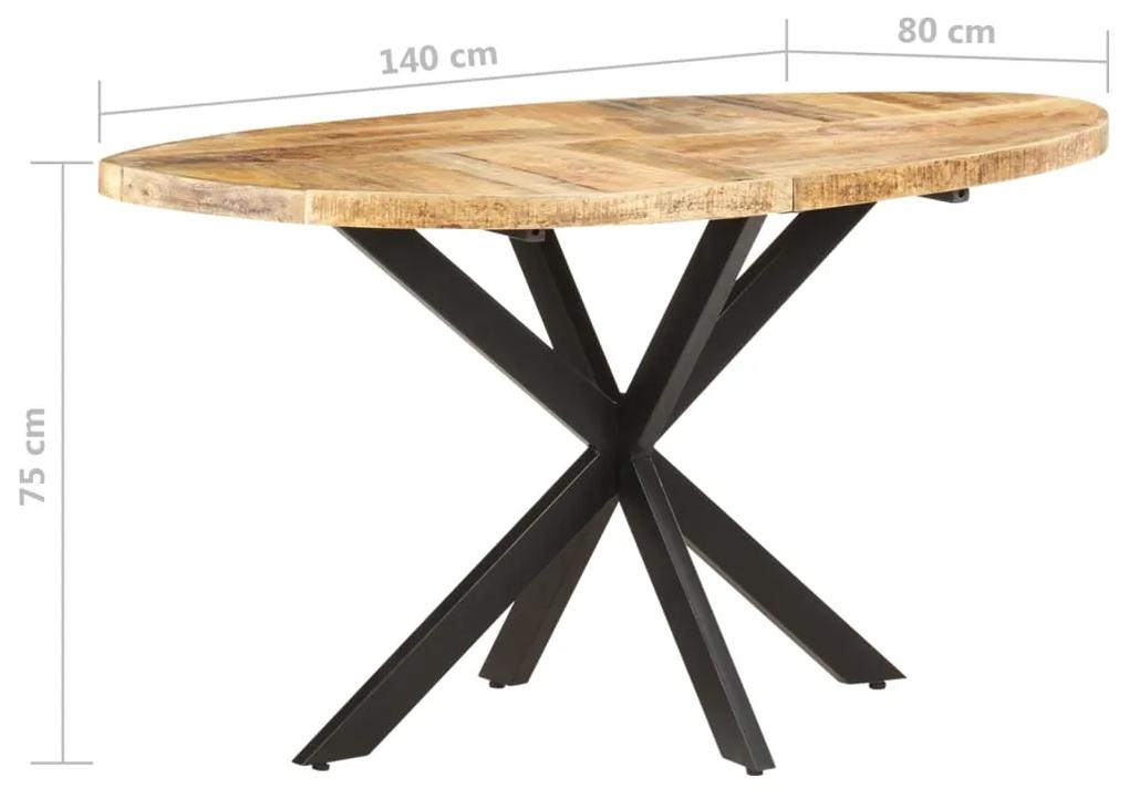 Tavolo da Pranzo 140x80x75 cm in Legno Massello di Mango