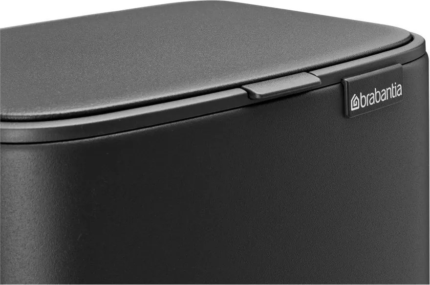 Cestino per la spazzatura grigio scuro in acciaio con pedale 7 l Bo – Brabantia