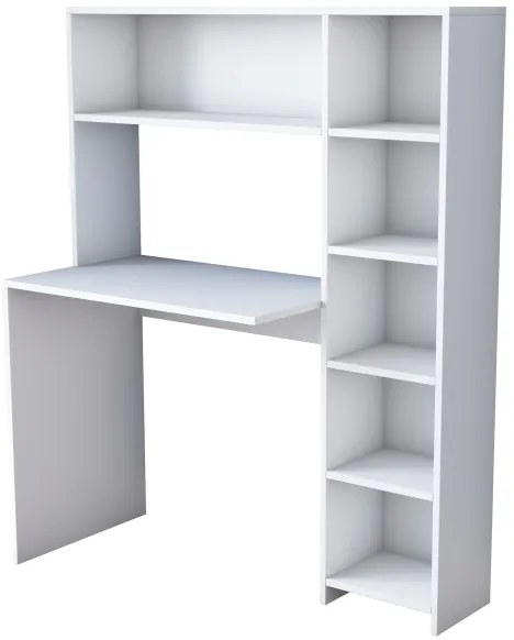 Tavolo da lavoro con mensola RANI 113,2x141,8 cm bianco