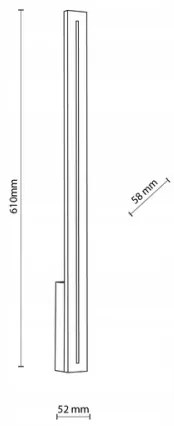 Applique a LED da esterno LINEA LED/12W/230V IP65 61 cm antracite