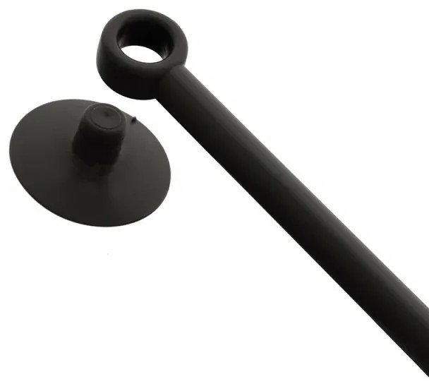Tergivetro doccia nero in plastica antigraffio con ventosa Spring
